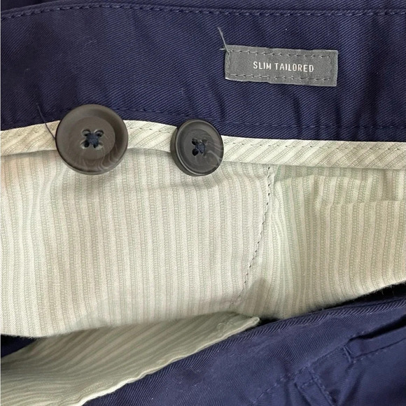 Bonobos Slim Tailored Chino Pants Size 32 Golf Preppy Washed Navy Blue - Picture 7 of 8